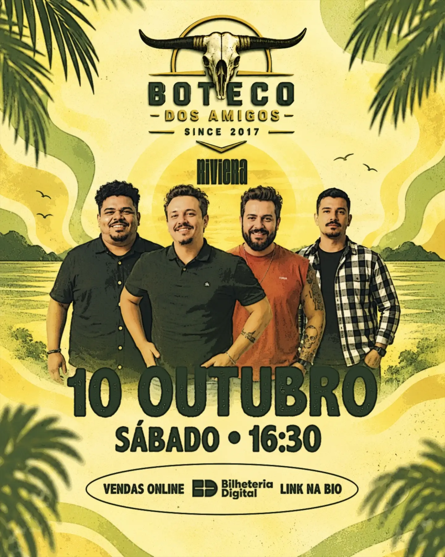 Cartaz do evento Boteco dos Amigos no Riviera Beach Bar